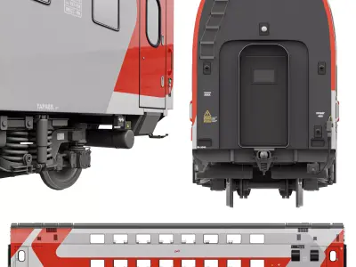 Double-decker wagon 61-4492 3D model
