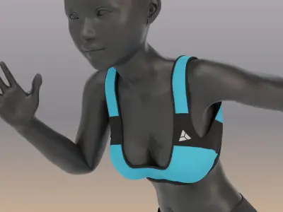 Woman mannequin V2 Rigged Low-poly 3D model
