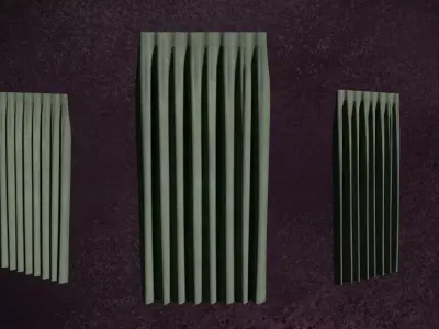 Deco Curtains Long Series C Long Single G3 N2  3D model