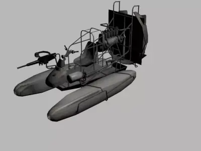 Airboat to H LF2 Free low-poly 3D model