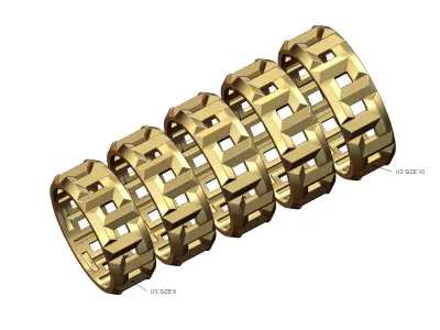 T wedding band replica 3D print model