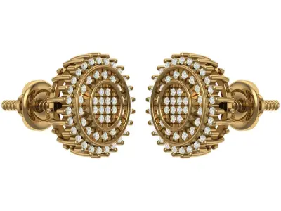 Earring 3D print model 16