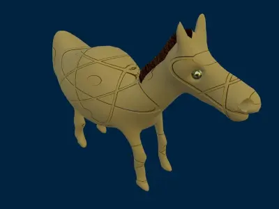 Game Ready Creature camel Low-poly 3D model