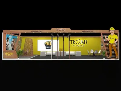 13 MTR x 4 MTR 1SIDE OPEN EXHIBITION model 3D print model