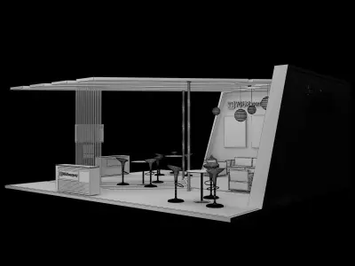 Booth Exhibition Stand a460a 3D model