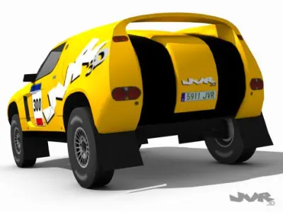 Rally Raid Prototype Race Car Low-poly 3D model
