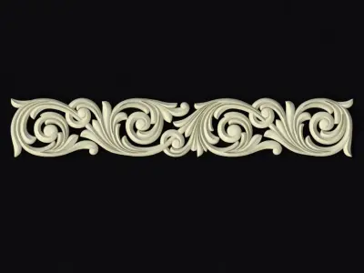 Central decor ornament for furniture 3D model 502