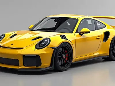 Porsche 911 GT3 RS 992 3D Model Low-poly 3D model