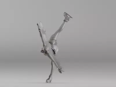 S00086 Figure Skater in Elegant Pose 3D print model