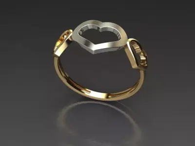 Heart ring 16 3D print model