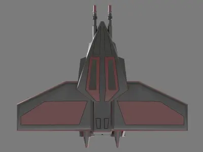 Small Space Fighter Free 3D model