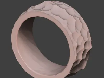 Ring Printable Stylized Metal  3D print model