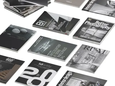 Magazines - Dark Theme 3D model