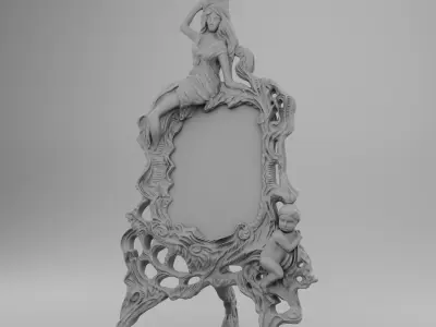 Medieval mirror 3D print model