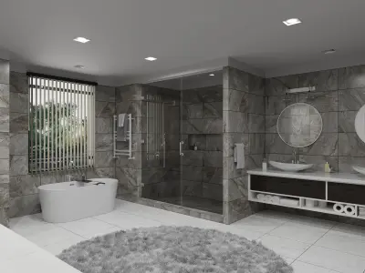 Modern Bathroom Free 3D model