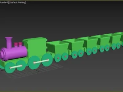 Train toy Low-poly 3D model by futuremp623dn