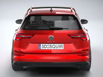 Volkswagen Golf Variant R-line 2021 3D model