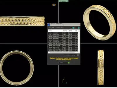 Intricate Modern Classic Wedding Ring File Item 7 Free 3D print model