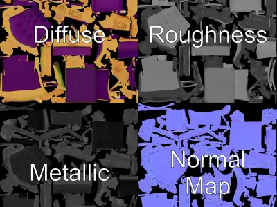 Ornate Royal Throne Chair Model Pack Low-poly 3D model