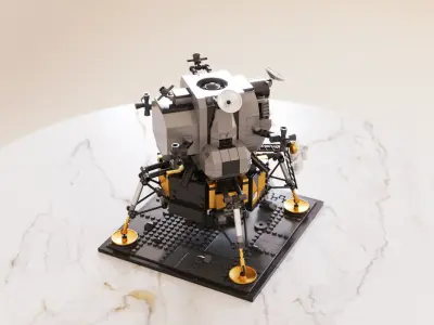 Brick lunar lander set 3D model