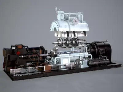 Compressor Low-poly 3D model