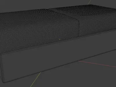 Double Pouf Moderno 3D model