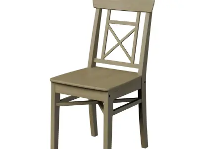 Wooden Chair Low-poly 3D model get