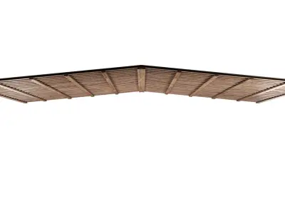 Gable Wooden Ceiling V3  3D model