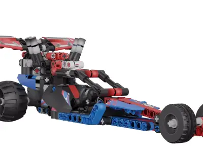 LEGO F1 Race Car Low-poly 3D model