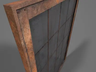 Window Old Factory LowPoly-Version 001 Low-poly 3D model