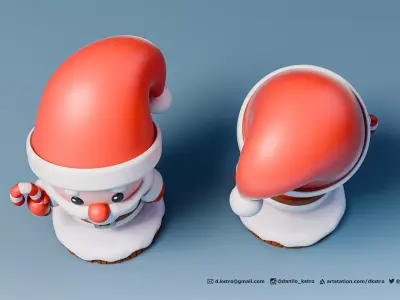 Santa Claus Miniature - Decorative - 3D Print 3D print model