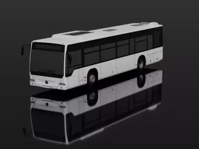 Mercedes Benz Conecto II 2012 EURO V Lowpoly ANIMATED DOOR model Low-poly 3D model