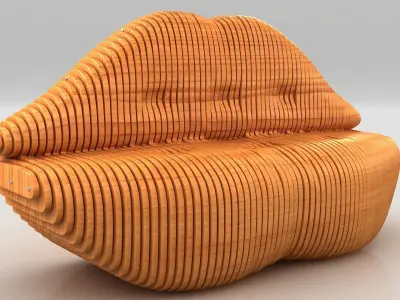 Parametric Lips Sofa 3D model