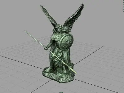 Saint Raphael the Archangel Low-poly 3D model