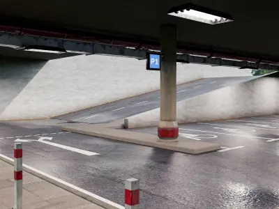 parking garage - BLENDER scene 3D model