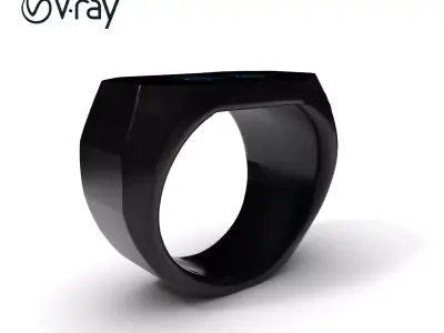 Modern Smart Ring D Model Pack Low-poly 3D model
