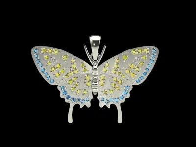Butterfly New Idea Pendant 3D print model