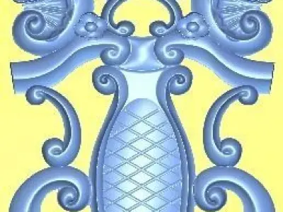 Carved Door Decoration 02 3D Model stl 3D print model