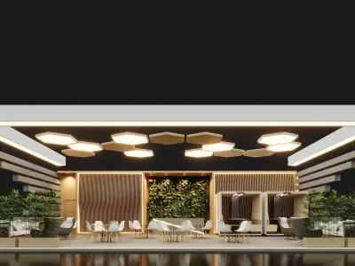 Exhibition Stand - 14m x 10m 3D model 3D model 3D model