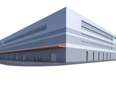 Industrial Building Factory 020 3D model