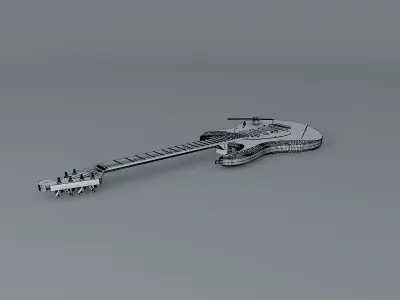 Ernie Ball MusicMan Silhouette guitar  Free 3D model