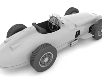 Vintage F1 Car 3D model