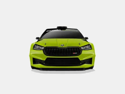 Skoda Fabia RS Rally2 2023 Low-poly 3D model