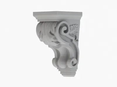 Scroll Corbel 02 3D model