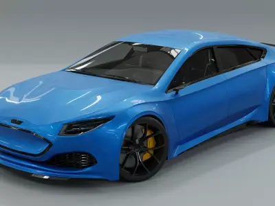 Generic 4 door electric Sports Car 3D model