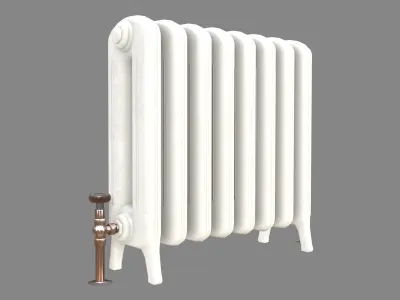 Game-ready painted iron radiator - Unity - HDRP - UE4 Low-poly 3D model