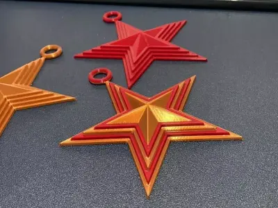Christmas Tree Star Ornament 3D print model