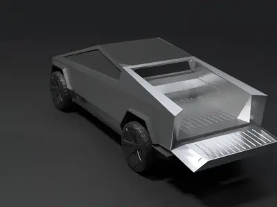 Low Poly Tesla Cybertruck Low-poly 3D model