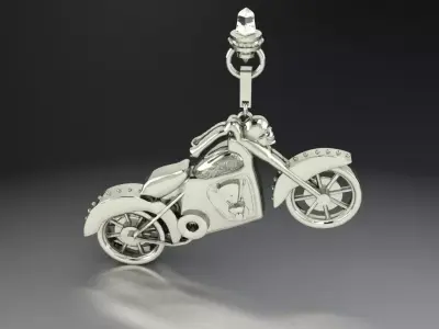 Motorbike necklace 474 3D print model
