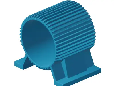 Plastic Electric Motor Casing Toy 3D model